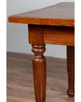 Antique Dutch Colonial Javanese Teak Desk with Single Drawer and Turned Legs-7. Asian & Chinese Furniture, Art, Antiques, Vintage Home Décor for sale at FEA Home