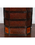 Small Burmese Vintage Stacking Picnic Basket with Lacquered Accents and Handle-9. Asian & Chinese Furniture, Art, Antiques, Vintage Home Décor for sale at FEA Home
