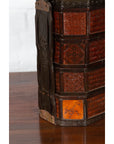 Small Burmese Vintage Stacking Picnic Basket with Lacquered Accents and Handle-6. Asian & Chinese Furniture, Art, Antiques, Vintage Home Décor for sale at FEA Home
