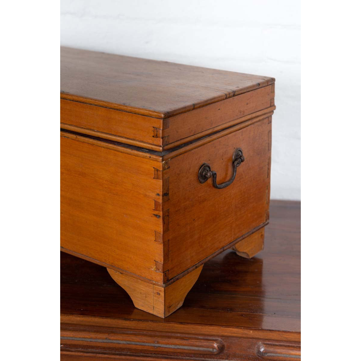 Antique Indonesian Wooden Blanket Chest with Inner Red and Black Lacquered Decor-8. Asian & Chinese Furniture, Art, Antiques, Vintage Home Décor for sale at FEA Home