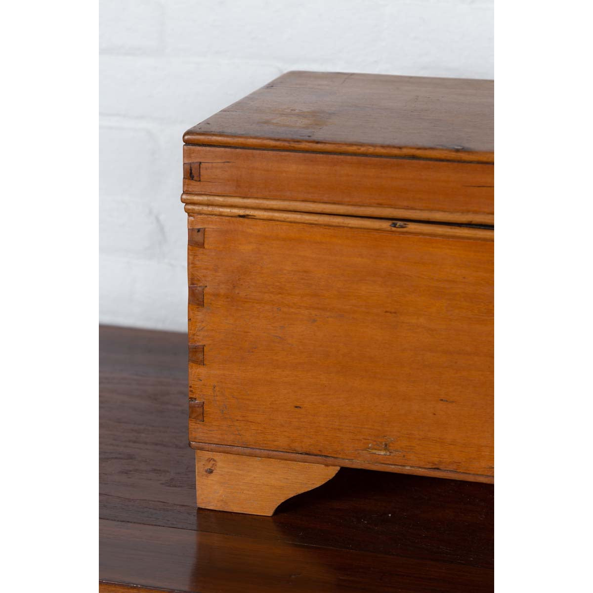 Antique Indonesian Wooden Blanket Chest with Inner Red and Black Lacquered Decor-11. Asian & Chinese Furniture, Art, Antiques, Vintage Home Décor for sale at FEA Home