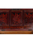 Antique Indonesian Wooden Blanket Chest with Inner Red and Black Lacquered Decor-5. Asian & Chinese Furniture, Art, Antiques, Vintage Home Décor for sale at FEA Home