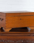 Antique Indonesian Wooden Blanket Chest with Inner Red and Black Lacquered Decor-2. Asian & Chinese Furniture, Art, Antiques, Vintage Home Décor for sale at FEA Home