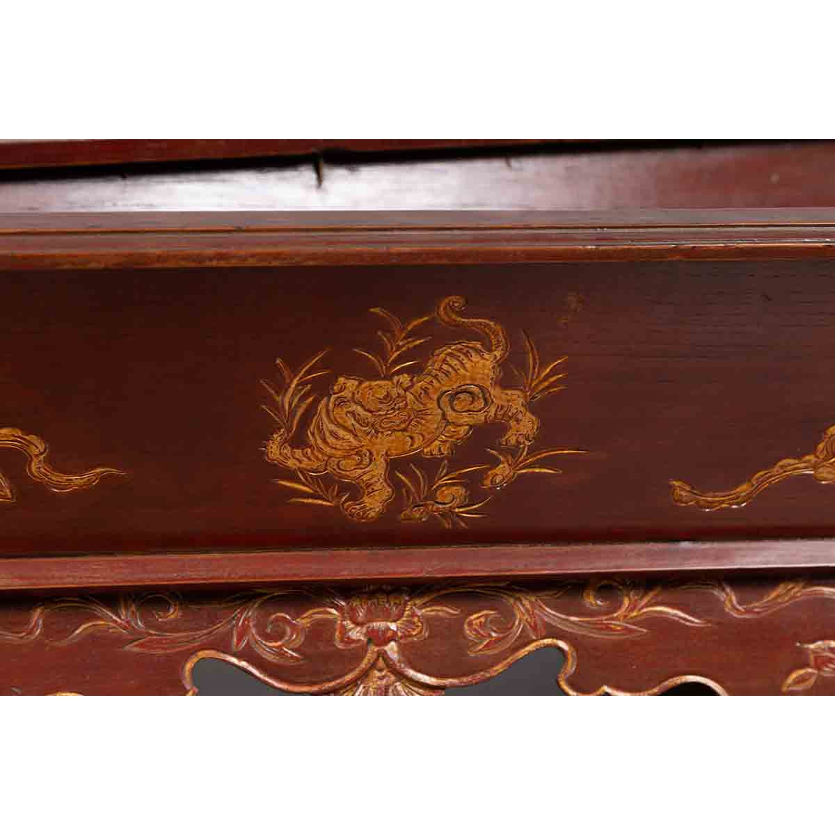 Vintage Burmese Prayer Book Holder with Unusual Shape and Carved Pedestal Base-8. Asian & Chinese Furniture, Art, Antiques, Vintage Home Décor for sale at FEA Home