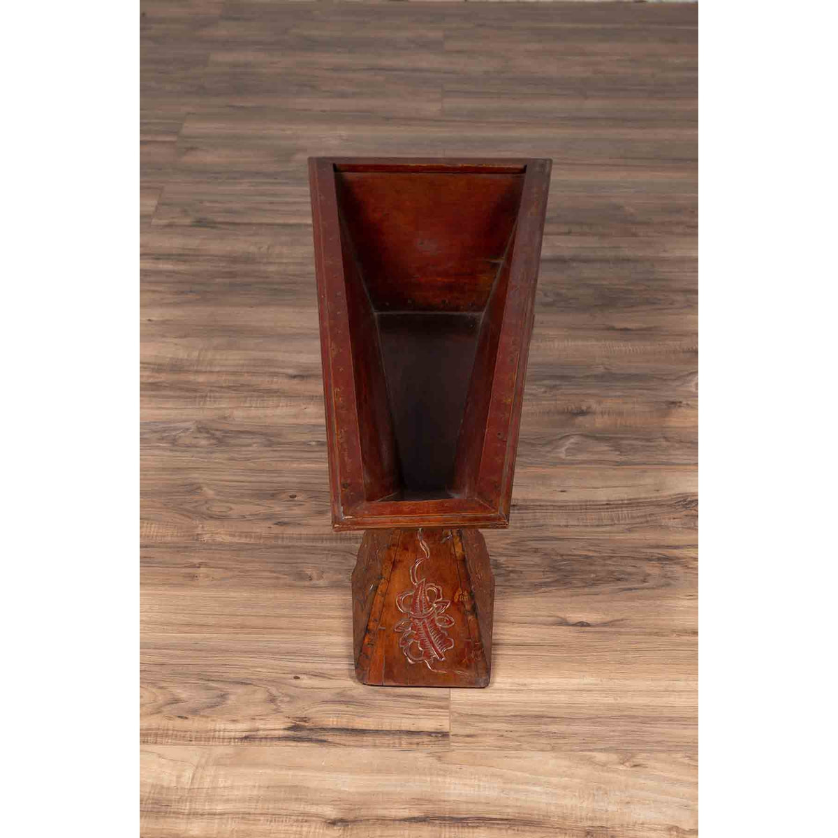 Vintage Burmese Prayer Book Holder with Unusual Shape and Carved Pedestal Base-14. Asian & Chinese Furniture, Art, Antiques, Vintage Home Décor for sale at FEA Home