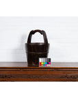 19th Century Southern Chinese Wooden Bucket with Large Handle and Metal Accents-4. Asian & Chinese Furniture, Art, Antiques, Vintage Home Décor for sale at FEA Home
