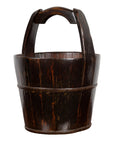 19th Century Southern Chinese Wooden Bucket with Large Handle and Metal Accents-1. Asian & Chinese Furniture, Art, Antiques, Vintage Home Décor for sale at FEA Home