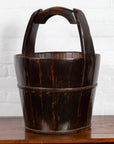 19th Century Southern Chinese Wooden Bucket with Large Handle and Metal Accents-2. Asian & Chinese Furniture, Art, Antiques, Vintage Home Décor for sale at FEA Home