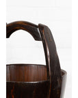 19th Century Southern Chinese Wooden Bucket with Large Handle and Metal Accents-12. Asian & Chinese Furniture, Art, Antiques, Vintage Home Décor for sale at FEA Home