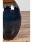 Vintage Northern Thai Chiang Mai Blue and Brown Vase from the Prem Collection-5. Asian & Chinese Furniture, Art, Antiques, Vintage Home Décor for sale at FEA Home