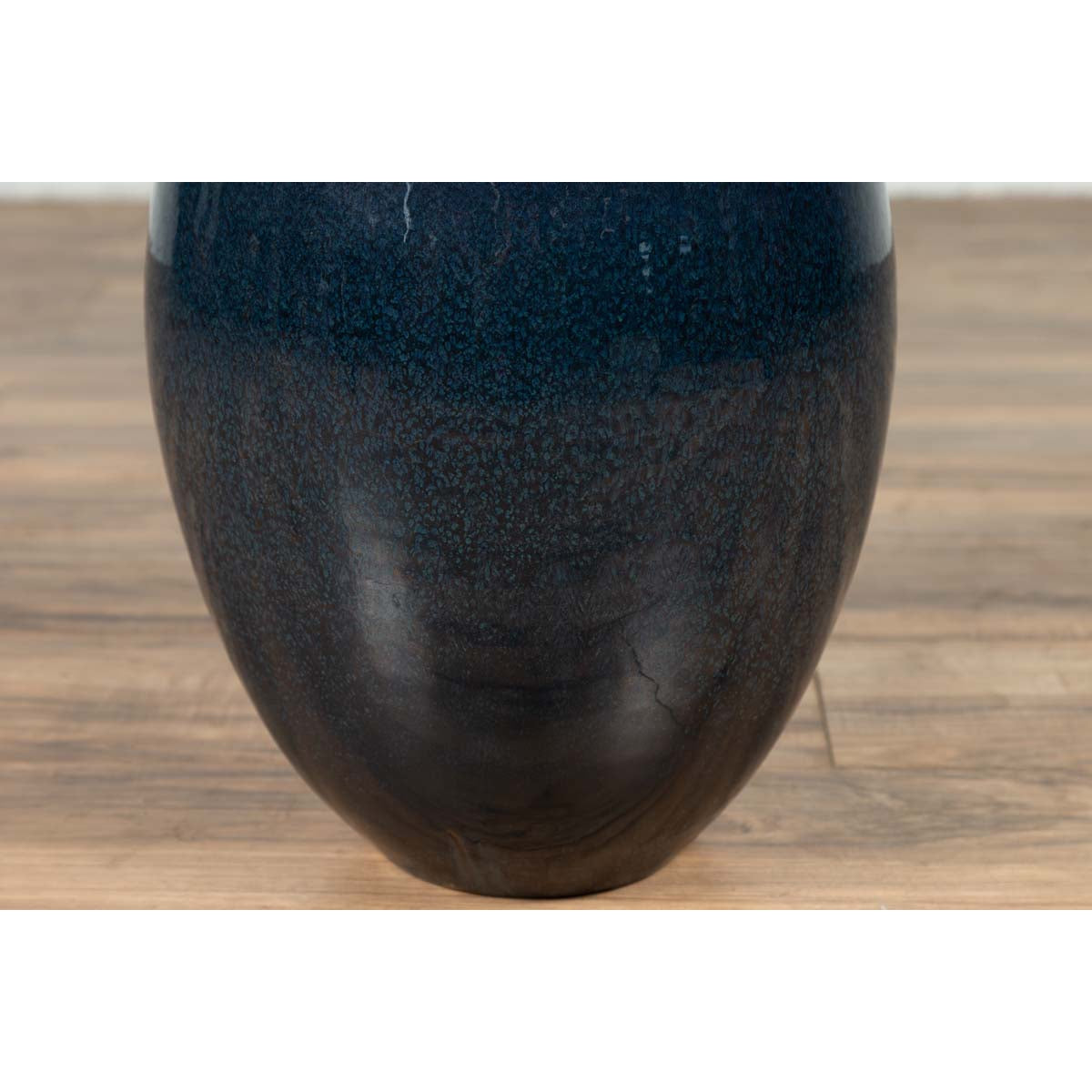 Vintage Northern Thai Chiang Mai Blue and Brown Vase from the Prem Collection-14. Asian & Chinese Furniture, Art, Antiques, Vintage Home Décor for sale at FEA Home