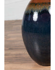 Vintage Northern Thai Chiang Mai Blue and Brown Vase from the Prem Collection-15. Asian & Chinese Furniture, Art, Antiques, Vintage Home Décor for sale at FEA Home