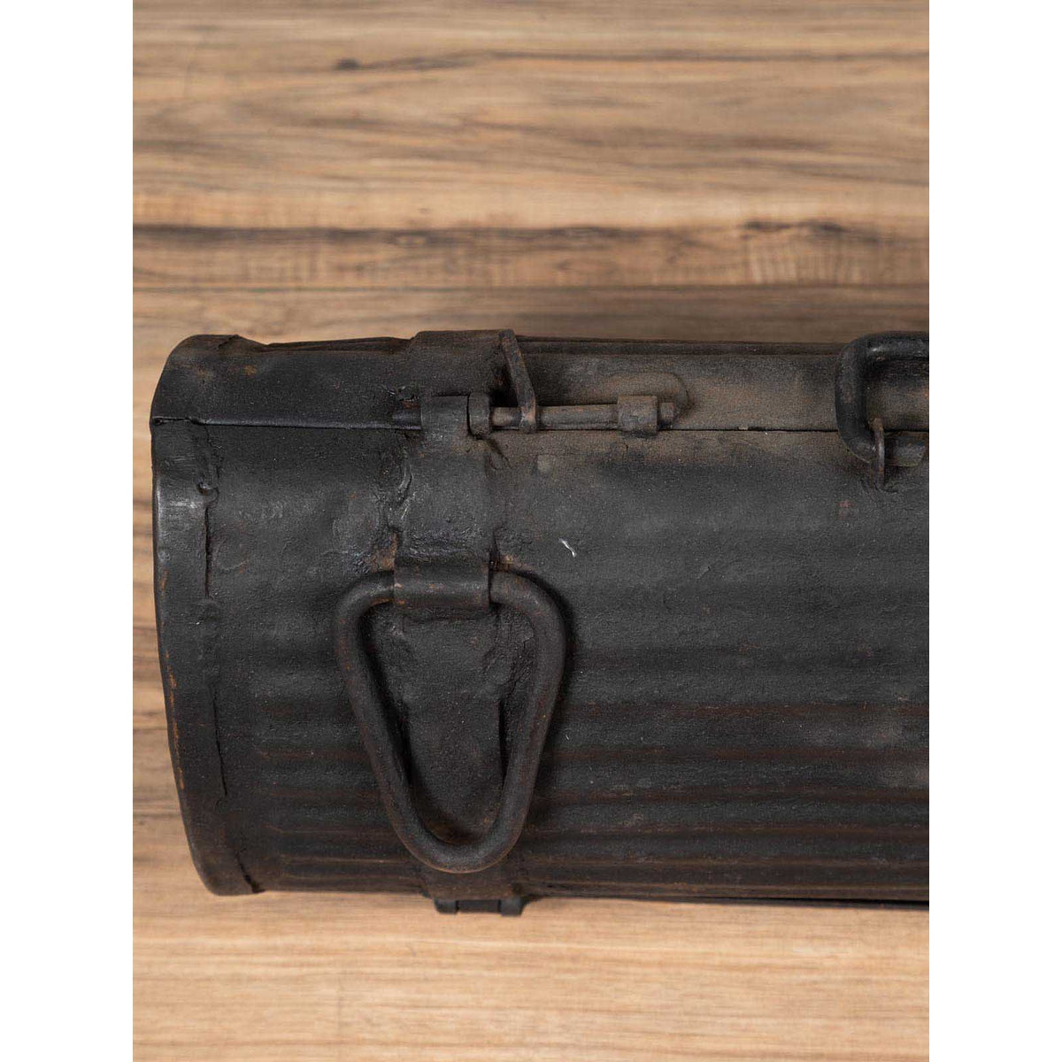 Early 20th Century Industrial Metal Tool Box with Dark Patina, Found in India-8. Asian & Chinese Furniture, Art, Antiques, Vintage Home Décor for sale at FEA Home