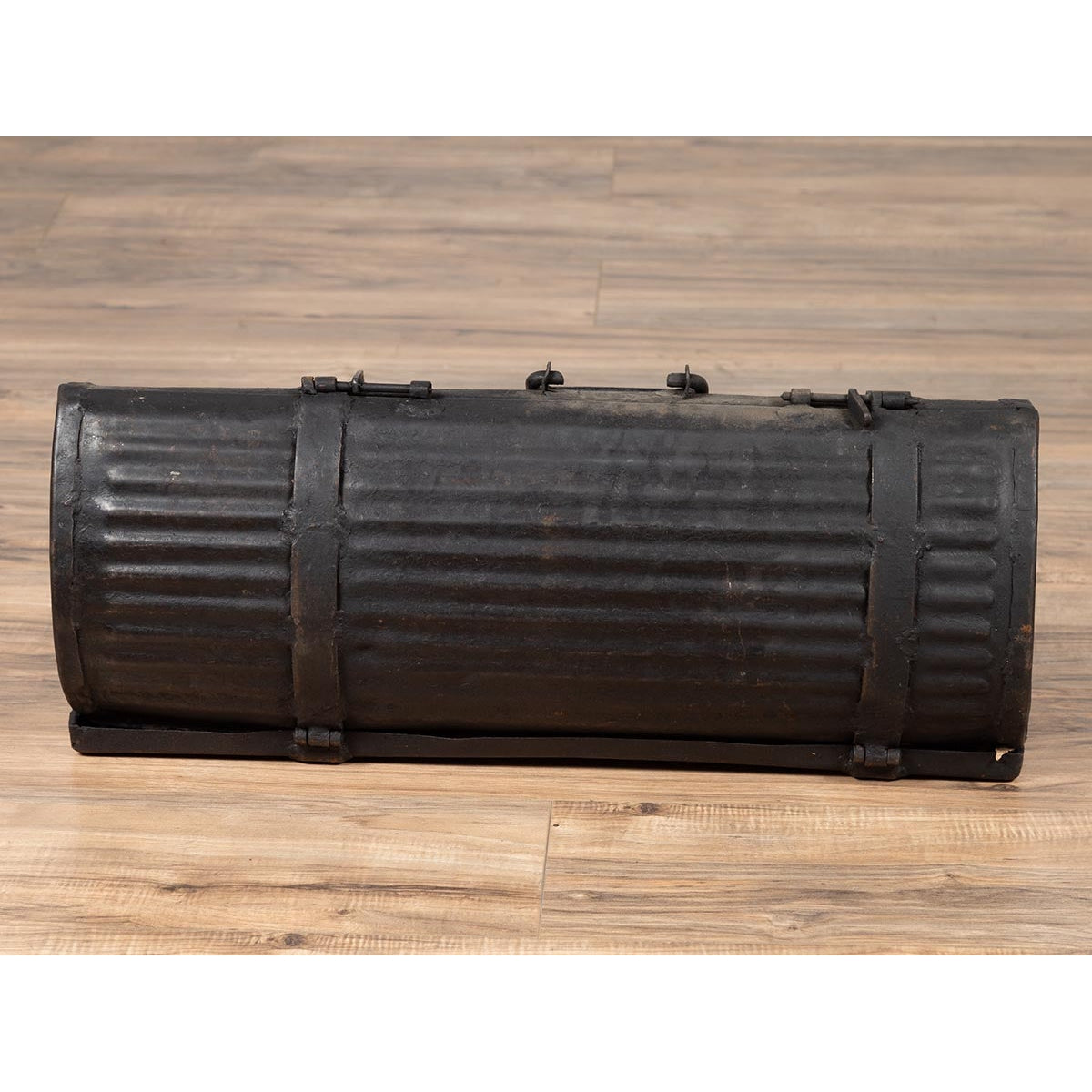 Early 20th Century Industrial Metal Tool Box with Dark Patina, Found in India-5. Asian & Chinese Furniture, Art, Antiques, Vintage Home Décor for sale at FEA Home
