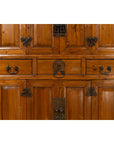 Large Chinese Qing Dynasty Style Wooden Cabinet with Paneled Doors and Drawers-13. Asian & Chinese Furniture, Art, Antiques, Vintage Home Décor for sale at FEA Home