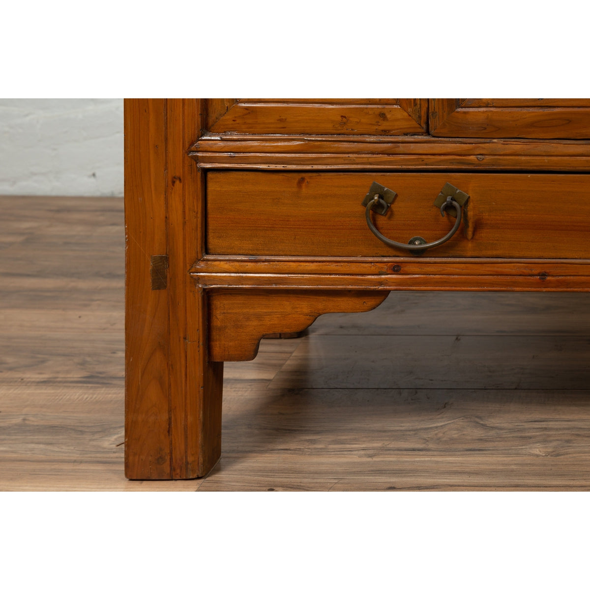Large Chinese Qing Dynasty Style Wooden Cabinet with Paneled Doors and Drawers-15. Asian & Chinese Furniture, Art, Antiques, Vintage Home Décor for sale at FEA Home