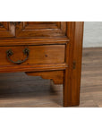 Large Chinese Qing Dynasty Style Wooden Cabinet with Paneled Doors and Drawers-16. Asian & Chinese Furniture, Art, Antiques, Vintage Home Décor for sale at FEA Home