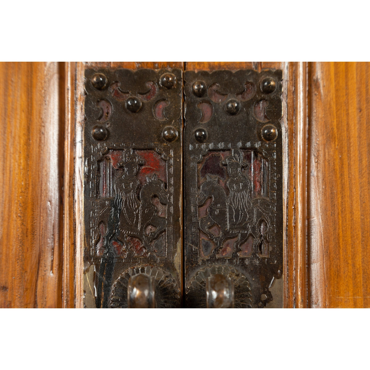 Large Chinese Qing Dynasty Style Wooden Cabinet with Paneled Doors and Drawers-7. Asian & Chinese Furniture, Art, Antiques, Vintage Home Décor for sale at FEA Home