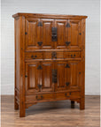 Large Chinese Qing Dynasty Style Wooden Cabinet with Paneled Doors and Drawers-10. Asian & Chinese Furniture, Art, Antiques, Vintage Home Décor for sale at FEA Home