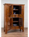 Large Chinese Qing Dynasty Style Wooden Cabinet with Paneled Doors and Drawers-3. Asian & Chinese Furniture, Art, Antiques, Vintage Home Décor for sale at FEA Home