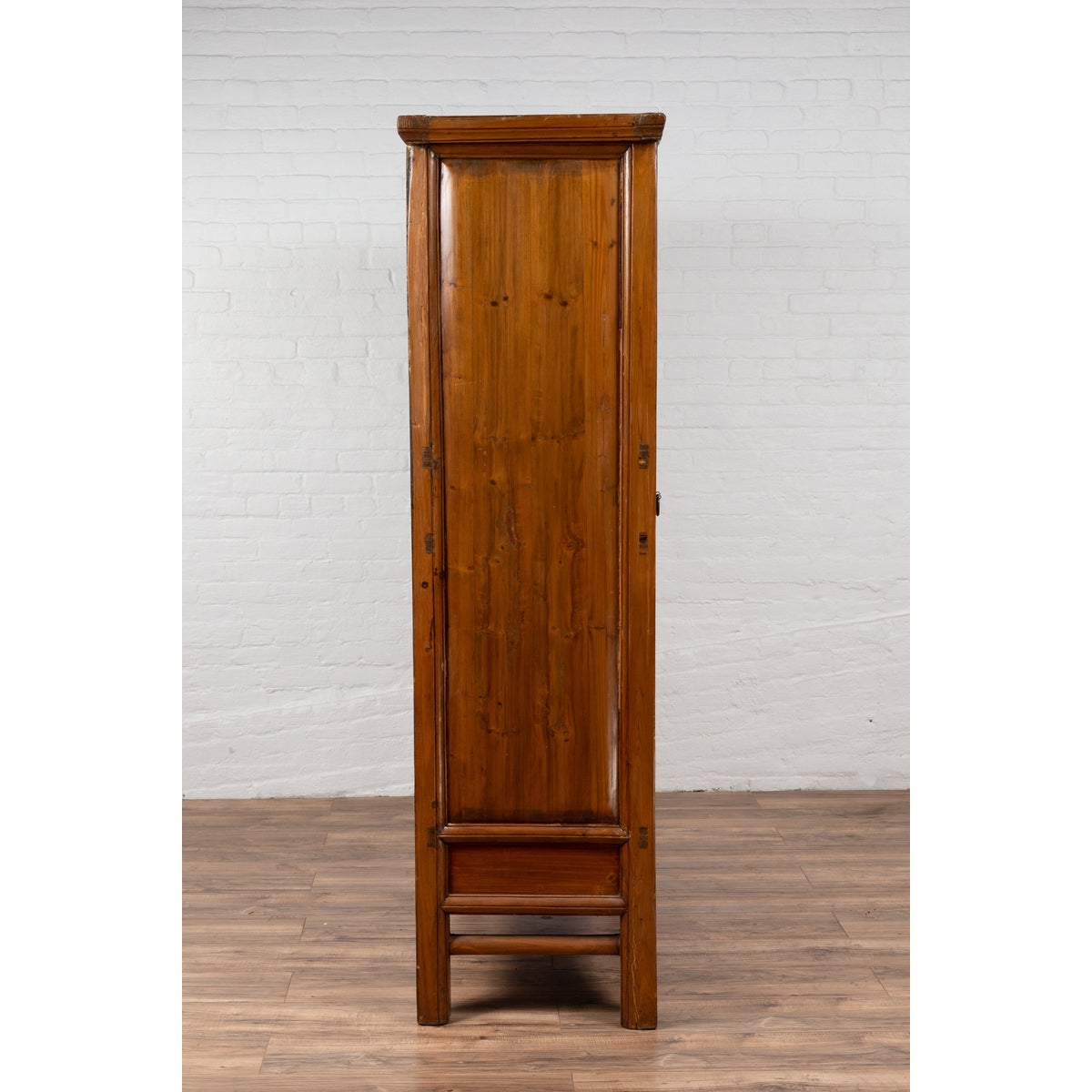 Large Chinese Qing Dynasty Style Wooden Cabinet with Paneled Doors and Drawers-17. Asian & Chinese Furniture, Art, Antiques, Vintage Home Décor for sale at FEA Home