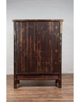 Large Chinese Qing Dynasty Style Wooden Cabinet with Paneled Doors and Drawers-18. Asian & Chinese Furniture, Art, Antiques, Vintage Home Décor for sale at FEA Home
