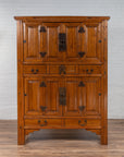 Large Chinese Qing Dynasty Style Wooden Cabinet with Paneled Doors and Drawers-2. Asian & Chinese Furniture, Art, Antiques, Vintage Home Décor for sale at FEA Home