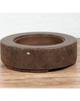 Meiji Period Japanese Wood Root Round Hibachi with Brown Patina, circa 1900-4. Asian & Chinese Furniture, Art, Antiques, Vintage Home Décor for sale at FEA Home