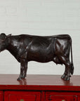 Contemporary Lost Wax Cast Bronze Custom Design Sculpture of a Holstein Cow-2. Asian & Chinese Furniture, Art, Antiques, Vintage Home Décor for sale at FEA Home