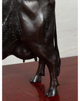 Contemporary Lost Wax Cast Bronze Custom Design Sculpture of a Holstein Cow-12. Asian & Chinese Furniture, Art, Antiques, Vintage Home Décor for sale at FEA Home