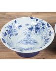 Pair of Blue & White Porcelain Basins with Floral Motifs-9. Asian & Chinese Furniture, Art, Antiques, Vintage Home Décor for sale at FEA Home
