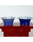 Pair of Blue & White Porcelain Basins with Floral Motifs-3. Asian & Chinese Furniture, Art, Antiques, Vintage Home Décor for sale at FEA Home