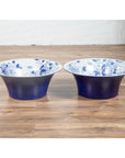 Pair of Blue & White Porcelain Basins with Floral Motifs-2. Asian & Chinese Furniture, Art, Antiques, Vintage Home Décor for sale at FEA Home