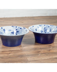 Pair of Blue & White Porcelain Basins with Floral Motifs-7. Asian & Chinese Furniture, Art, Antiques, Vintage Home Décor for sale at FEA Home