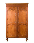 Dutch Colonial 19th Century Teak Wood Cabinet with Carved Panels and Shelves-1. Asian & Chinese Furniture, Art, Antiques, Vintage Home Décor for sale at FEA Home