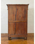 Indian Hand Carved Cabinet with Open Diamond Design and Painted Fan Motifs-12. Asian & Chinese Furniture, Art, Antiques, Vintage Home Décor for sale at FEA Home