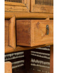 Indonesian Cabinet with Rattan Doors, Drawers and Fretwork Sliding Panels-7. Asian & Chinese Furniture, Art, Antiques, Vintage Home Décor for sale at FEA Home