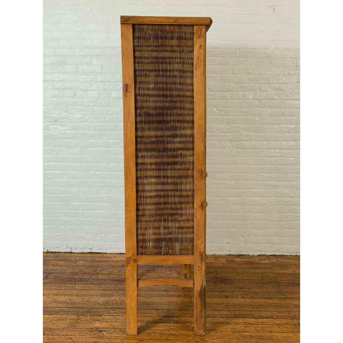 Indonesian Cabinet with Rattan Doors, Drawers and Fretwork Sliding Panels-9. Asian & Chinese Furniture, Art, Antiques, Vintage Home Décor for sale at FEA Home