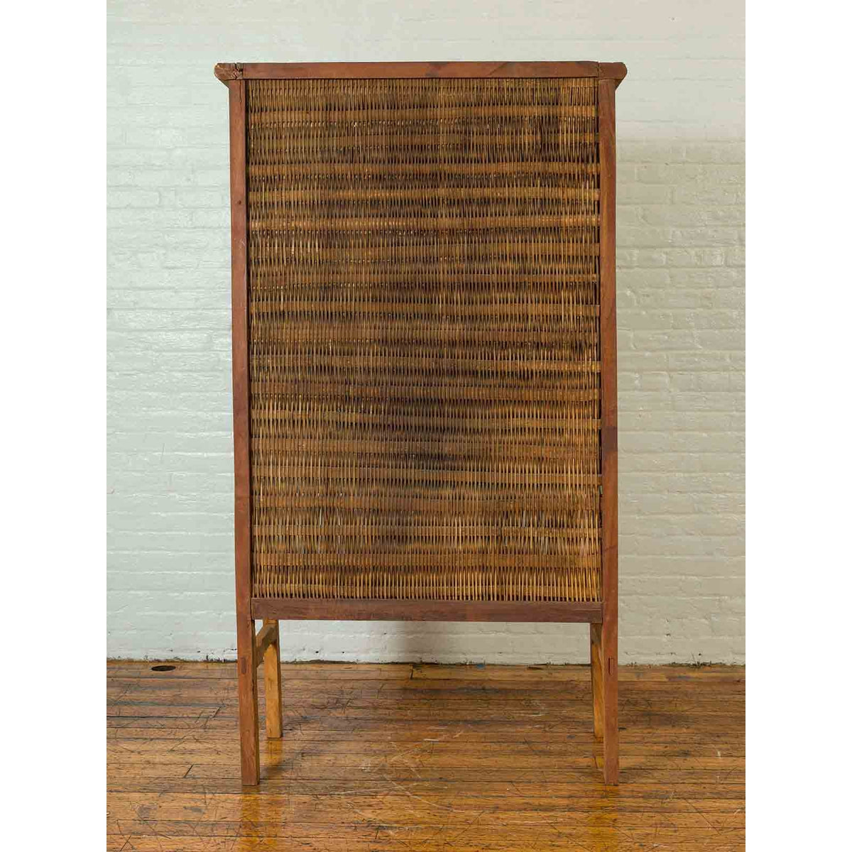 Indonesian Cabinet with Rattan Doors, Drawers and Fretwork Sliding Panels-10. Asian & Chinese Furniture, Art, Antiques, Vintage Home Décor for sale at FEA Home