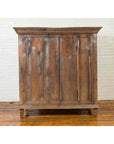 Large 19th Century Cabinet with Carved Floral Motifs and Distressed Verde Finish-13. Asian & Chinese Furniture, Art, Antiques, Vintage Home Décor for sale at FEA Home