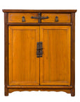 Chinese Antique Elm Two-Toned Cabinet with Cut Bronze Hardware and Yellow Patina-1. Asian & Chinese Furniture, Art, Antiques, Vintage Home Décor for sale at FEA Home