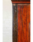 Dutch Colonial Antique Lacquered Wood Cabinet with Glass Doors and Cabriole Legs-11. Asian & Chinese Furniture, Art, Antiques, Vintage Home Décor for sale at FEA Home