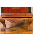 Dutch Colonial Antique Lacquered Wood Cabinet with Glass Doors and Cabriole Legs-14. Asian & Chinese Furniture, Art, Antiques, Vintage Home Décor for sale at FEA Home