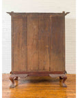 Dutch Colonial Antique Lacquered Wood Cabinet with Glass Doors and Cabriole Legs-15. Asian & Chinese Furniture, Art, Antiques, Vintage Home Décor for sale at FEA Home