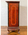 Dutch Colonial Antique Lacquered Wood Cabinet with Glass Doors and Cabriole Legs-7. Asian & Chinese Furniture, Art, Antiques, Vintage Home Décor for sale at FEA Home