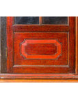 Dutch Colonial Antique Lacquered Wood Cabinet with Glass Doors and Cabriole Legs-5. Asian & Chinese Furniture, Art, Antiques, Vintage Home Décor for sale at FEA Home