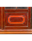 Dutch Colonial Antique Lacquered Wood Cabinet with Glass Doors and Cabriole Legs-6. Asian & Chinese Furniture, Art, Antiques, Vintage Home Décor for sale at FEA Home