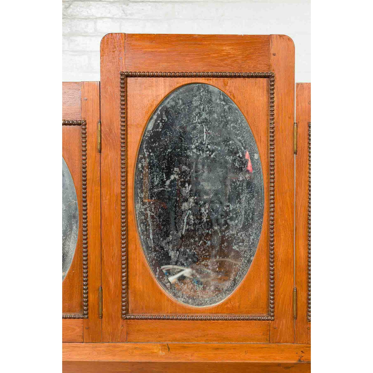 Vintage Woman's Vanity with Mirrored Panels, Single Drawer and Lower Shelf-7. Asian & Chinese Furniture, Art, Antiques, Vintage Home Décor for sale at FEA Home