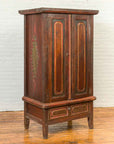 Dutch Colonial 19th Century Cabinet with Polychrome Finish and Carved Sides-2. Asian & Chinese Furniture, Art, Antiques, Vintage Home Décor for sale at FEA Home