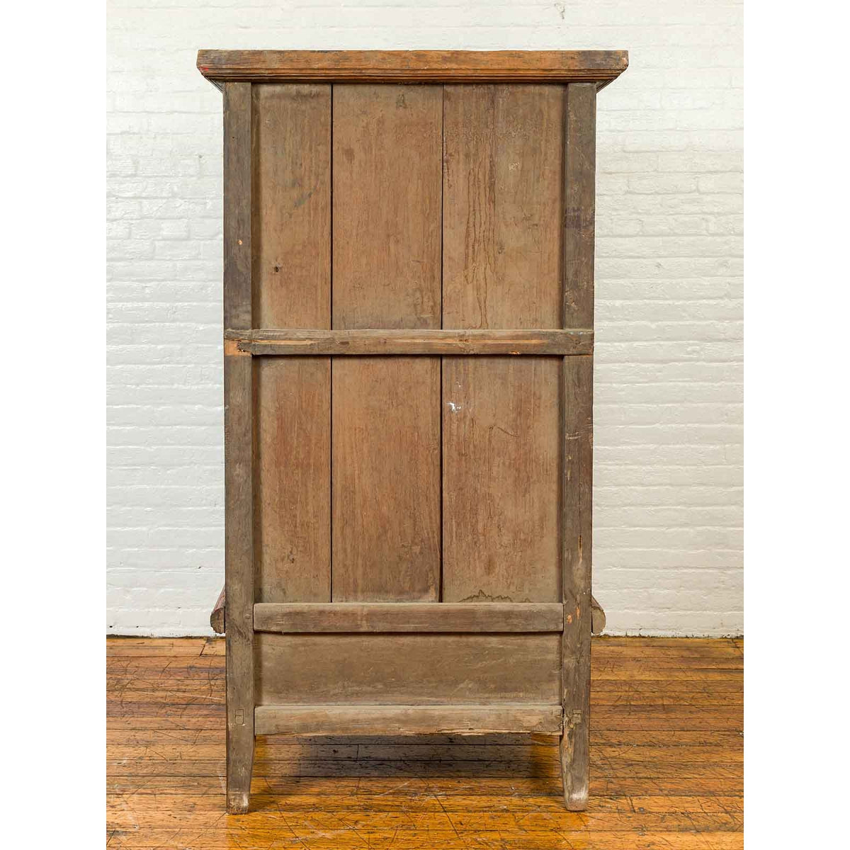 Dutch Colonial 19th Century Cabinet with Polychrome Finish and Carved Sides-11. Asian & Chinese Furniture, Art, Antiques, Vintage Home Décor for sale at FEA Home